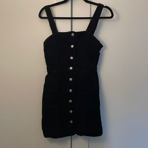 Black corduroy dress